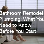 Bathroom Remodel Plumbing  What You Need to Know Before You Start
